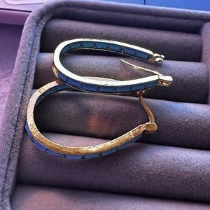 Lapis and gold earrings